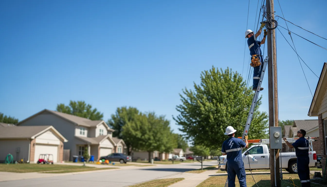 Residential electrician providing installation services in Marionville, MO